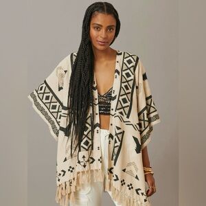 Anthropologie Pilcro Fringed Kimono